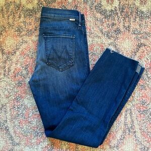 Mother The Insider Frayed Step Hem Crop Jeans, 26
